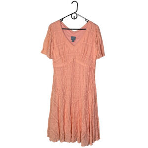 Rabbit Designs Dress Pink Lace Gauzy Sz 16 Spring Feminine Coquette Loose Easy‎